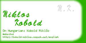 miklos kobold business card
