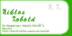 miklos kobold business card